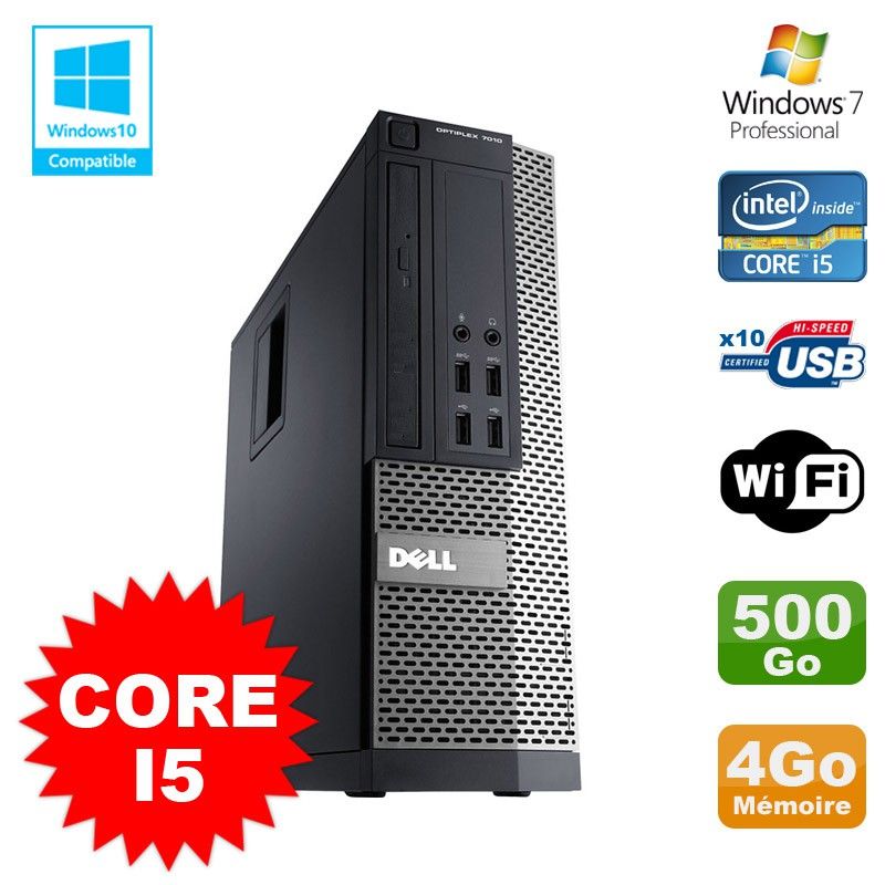 Dell Optiplex 7010 SFF Core i5-2400 3.1GHz 4GB 500GB WiFi W7