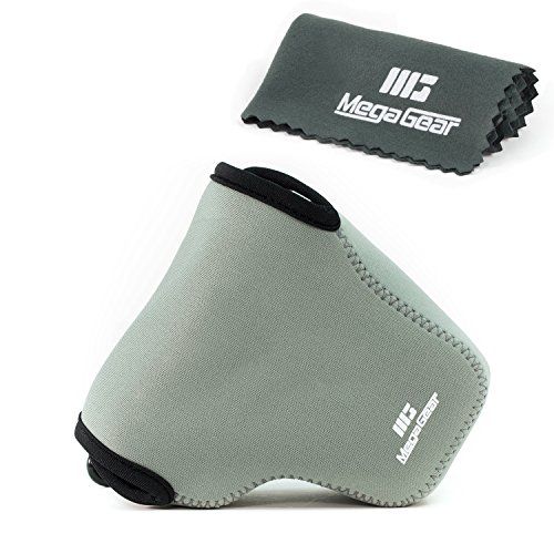 Bolsa de cámara MegaGear Ultra Ligera de Neopreno con Mosquetón para Panasonic LUMIX DMC-FZ2500, DMC-FZ1000 (Grisa)