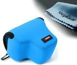 Bolsa para cámara MegaGear Ultra Ligera de neopreno con gancho para Panasonic LUMIX DMC-FZ2500, DMC-FZ1000 (Azul)