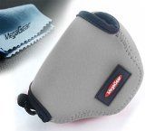 MegaGear Lightweight Neoprene Camera Bag for Nikon 1 J4, J5 with 10-30mm Lens (Gray)