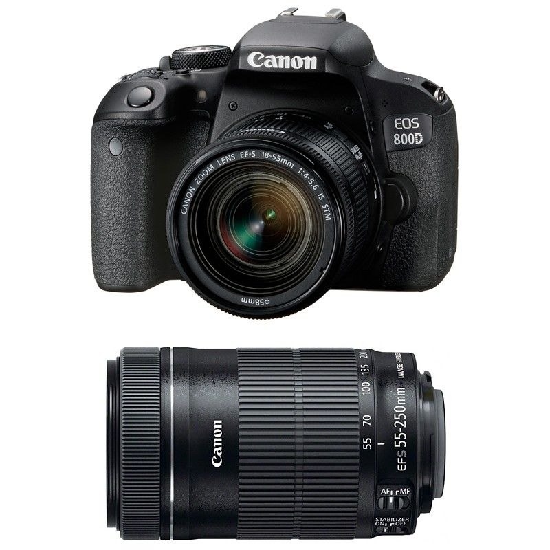 Canon EOS 800D Kit with 18-55mm and 55-250mm Lenses