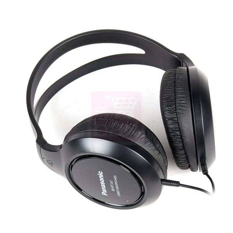 Panasonic RP-HT161E Earphones - Circum-aural - Wired - 3.5mm Jack - Black