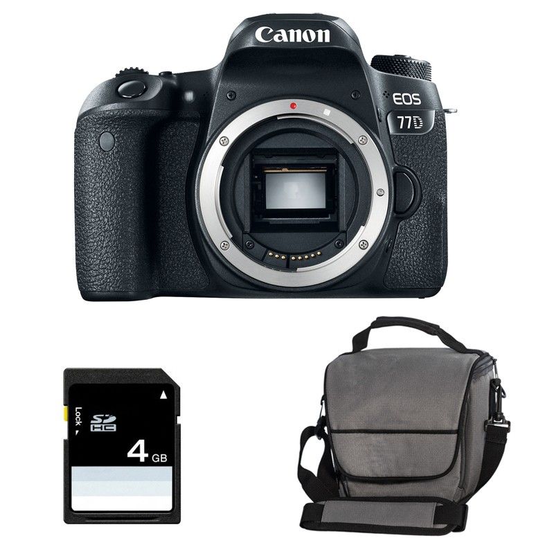 Canon EOS 77D + Bag + 4GB SD Card