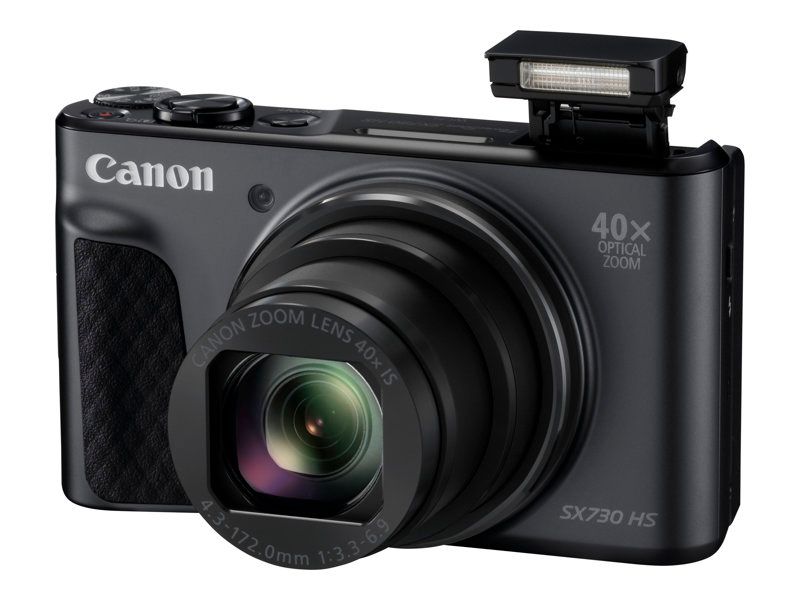 Canon PowerShot SX730 HS Compact Digital Camera - 20.3MP - 1080p/60fps - 40x Optical Zoom - Wi-Fi, NFC, Bluetooth - Black