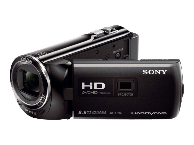 Sony Handycam HDR-PJ220E - 1080p Projector Camera - 2.39MP - 27x Optical Zoom - Carl Zeiss Lens - Flash Card