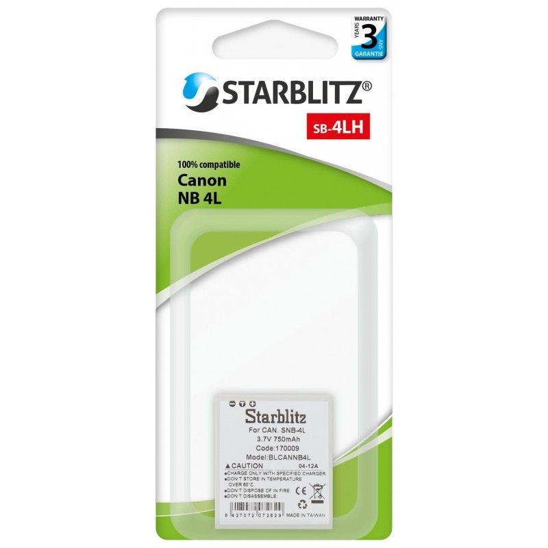 Starblitz Compatible Battery for Canon NB-4LH (SB-4LH)
