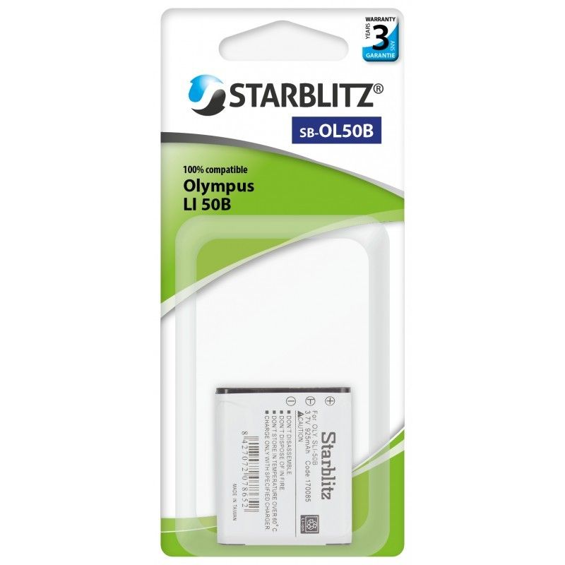 Starblitz Rechargeable Lithium-ion Battery (Equivalent to Olympus LI 50B and Pentax D-LI92)