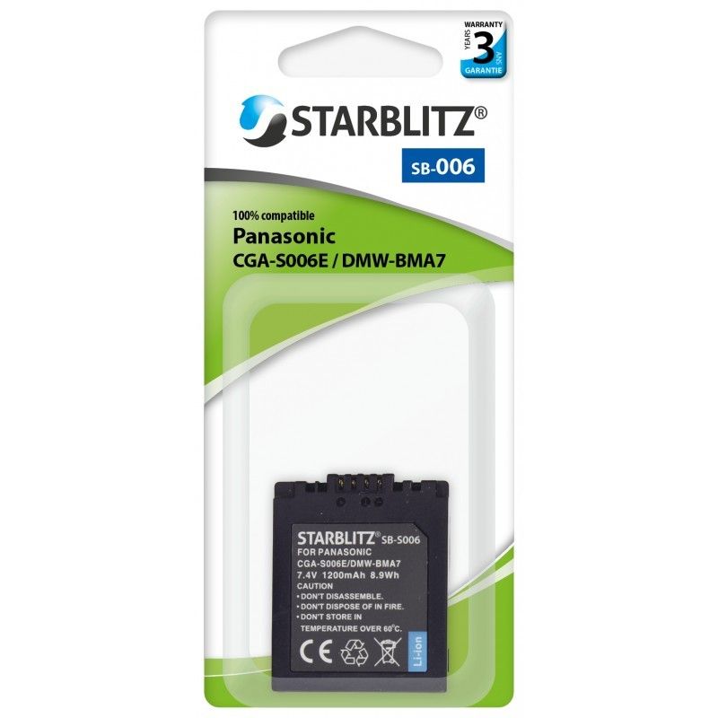 Starblitz Panasonic Rechargeable Battery CGR-S006E
