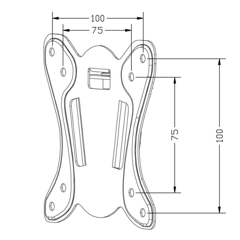Maclean TV Mount, Max VESA 100x100, 13-27 inches, 25kg