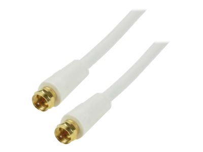 MCL Samar RF Cable - 1m, Male F to Male F Connector, Shielded, 90dB