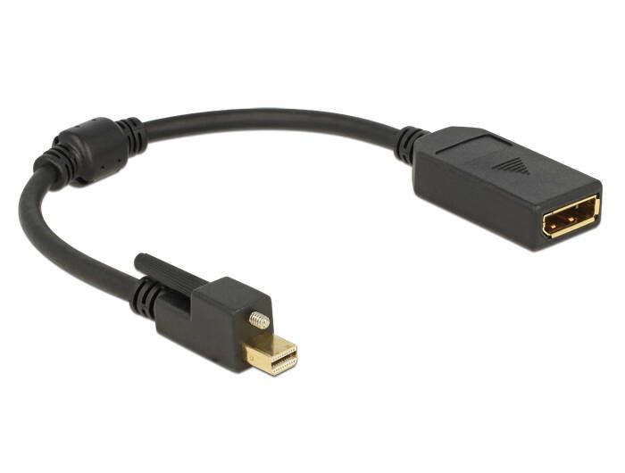 Câble Delock 0,25 m Mini DisplayPort Noir