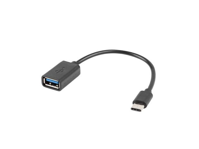 Câble USB Lanberg, 0,15 m, Noir