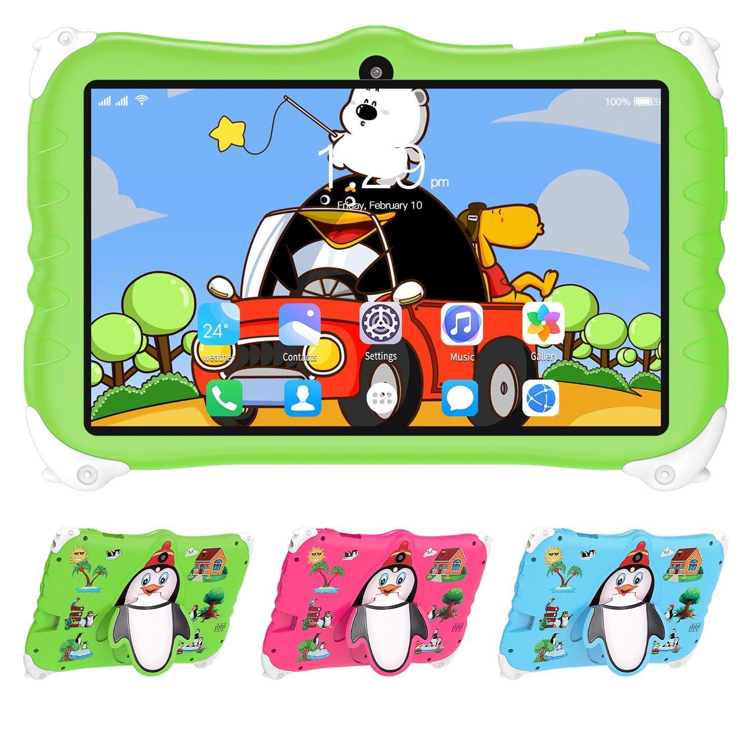 LOIDIS Children's Tablet C78 (2024) 16GB 7.1 inches Wi-Fi Green