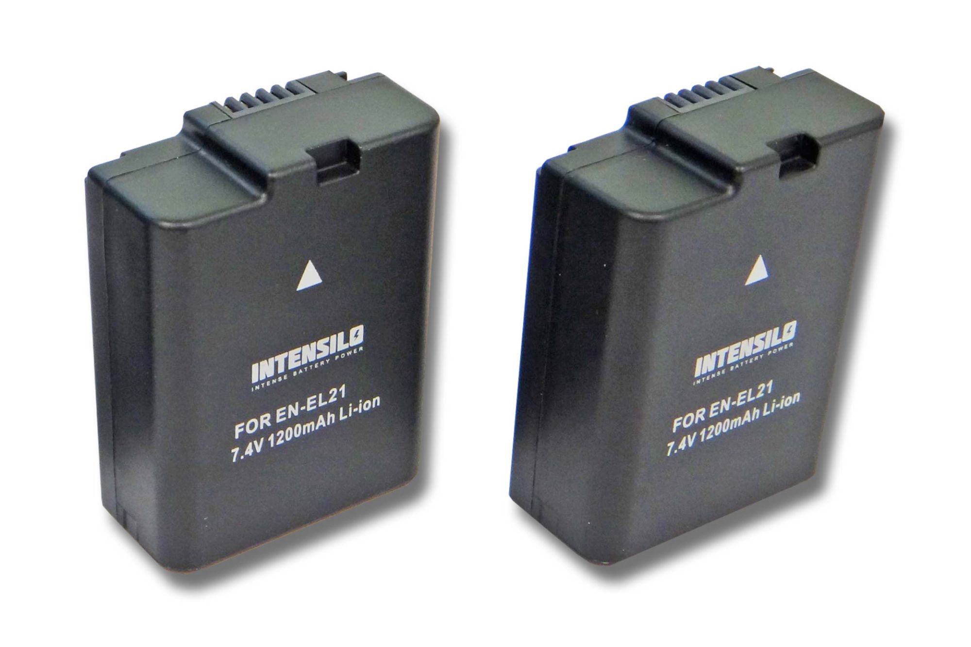 Intensilo 2x 1200mAh Li-Ion Batteries (7.4V) for Nikon 1 V2, J2 Camera (EN-EL21 Compatible)