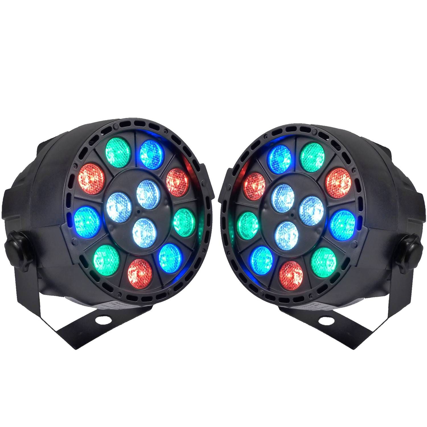 Pack de 2 Projecteurs PAR Ibiza Light LED RGBW Mini