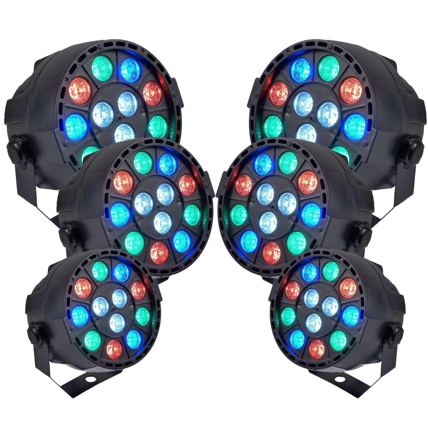 Kit de projecteurs Ibiza Light - 6 projecteurs LED PAR mini RGBW