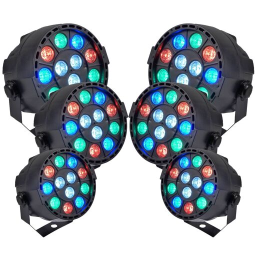 Kit de projecteurs Ibiza Light - 6 projecteurs LED PAR mini RGBW