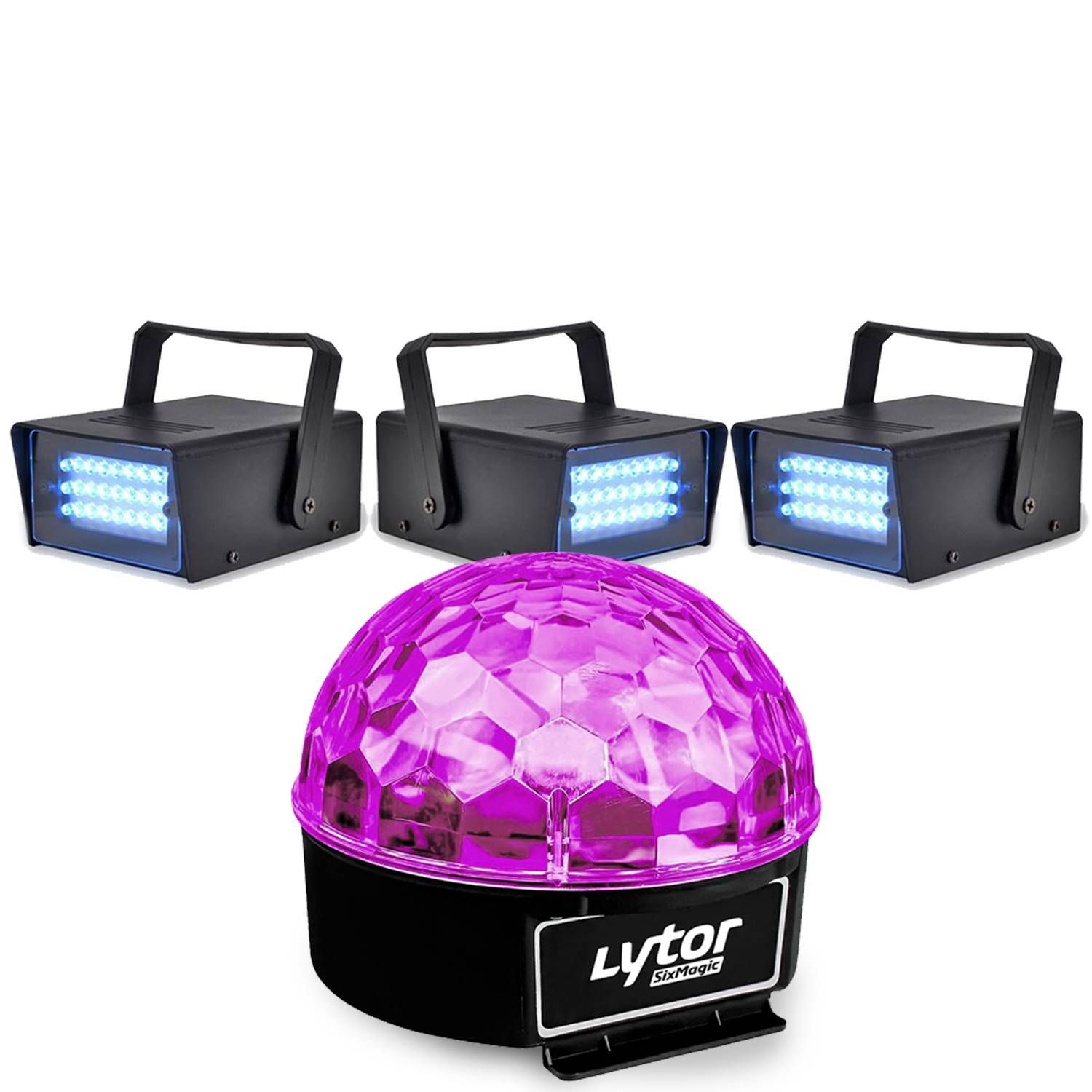 Lytor Fiesta SixMagic + 3 White LED Strobe Pack