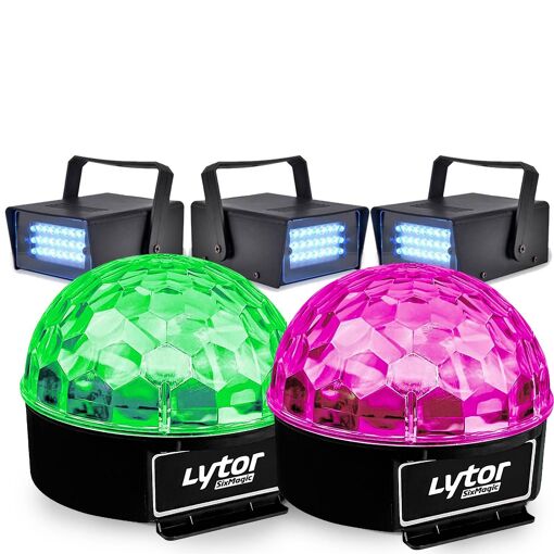 Lytor Fiesta Party Pack: 2 SIXMAGIC + 3 LED Strobe Lights