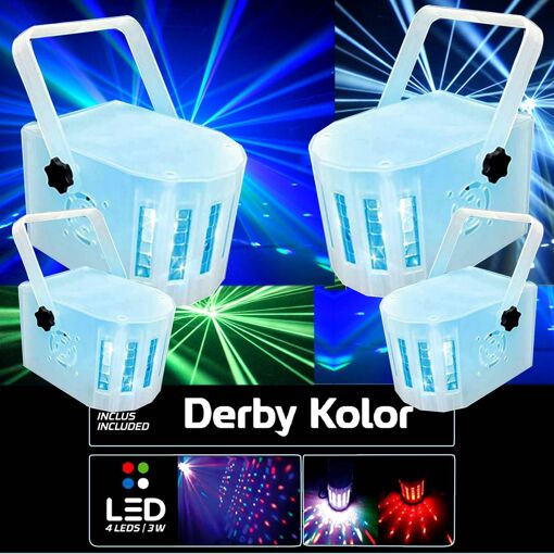 Lytor Mini Derby Color 4 LED RGB+White Light Kit (4-Pack)