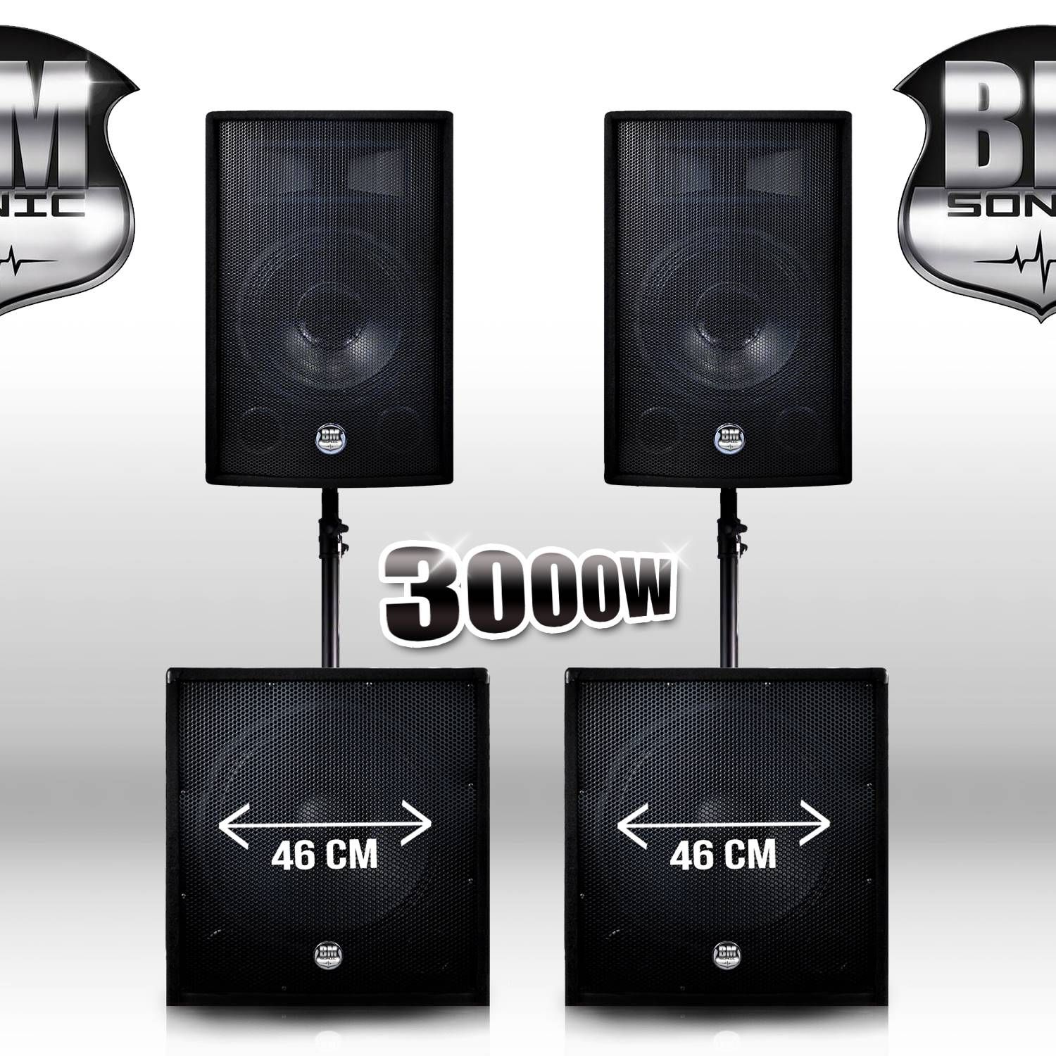 Pack de sonorisation Bm Sonic BMS-181812 3000W