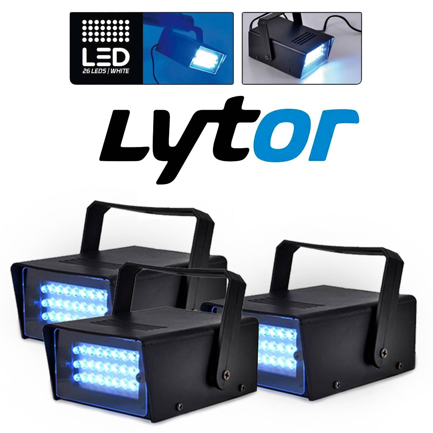 Lytor Mini LED Stroboscope Pack of 3