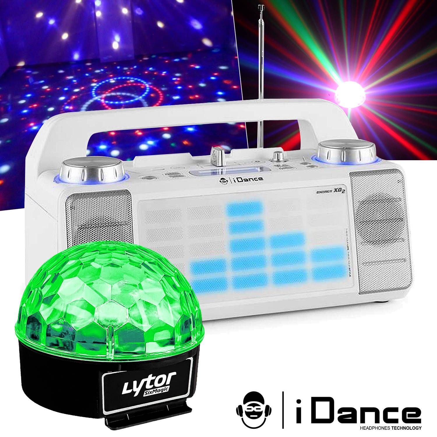 Idance XD2 50W LED Speaker with Bluetooth, AUX, FM, USB and Mixer