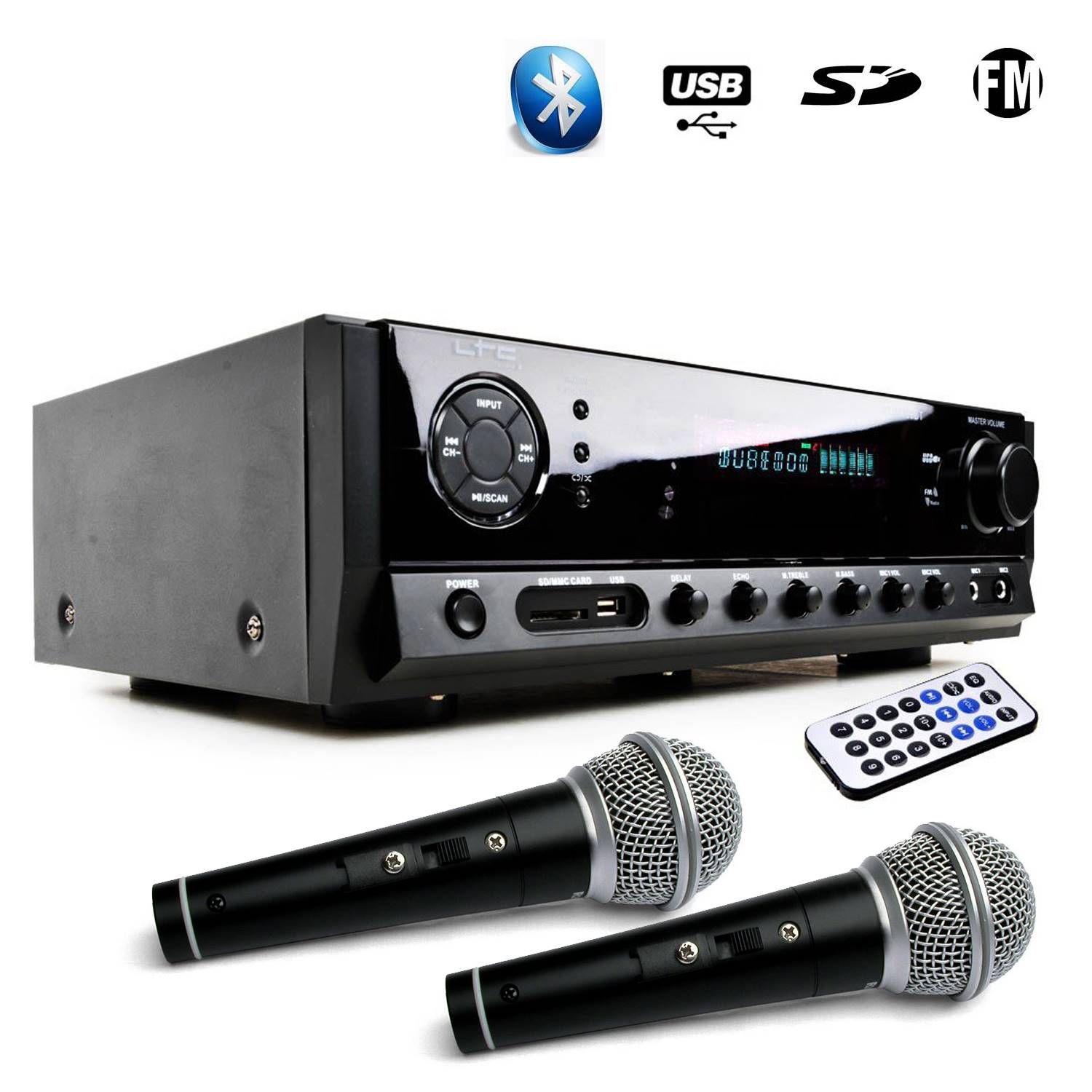 LTC Audio ATM6500BT 100W Stereo Amplifier with Karaoke Function