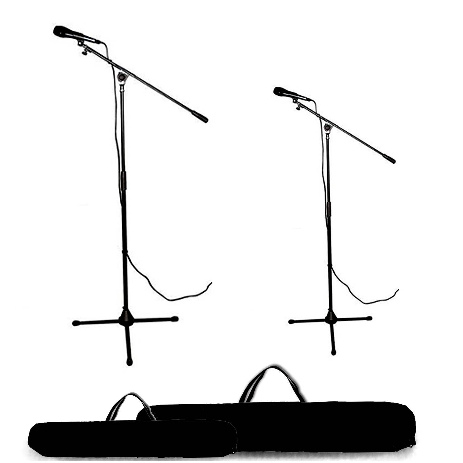 KoolSound 2-Mic Karaoke Kit with Tripods and Bags - Black