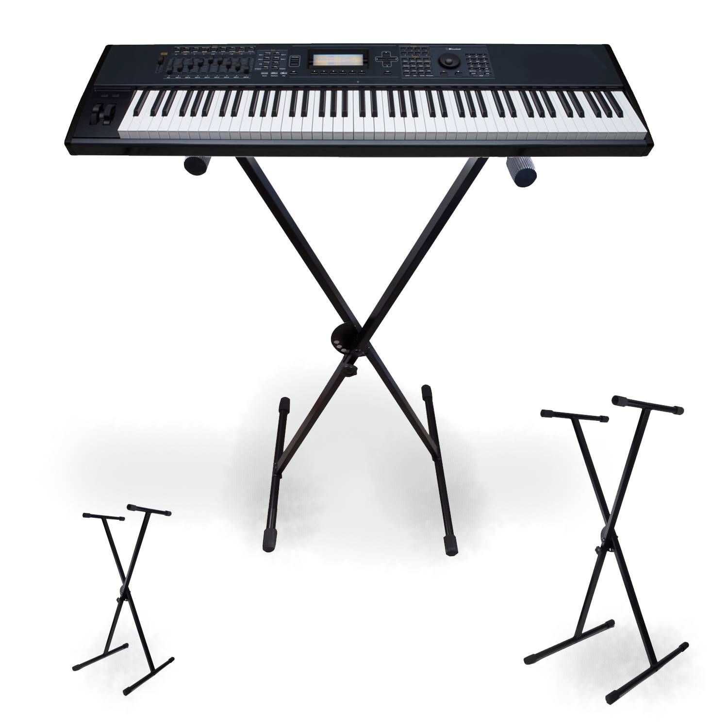 Soporte robusto NJS para teclado, piano y sintetizador (pack de 2)