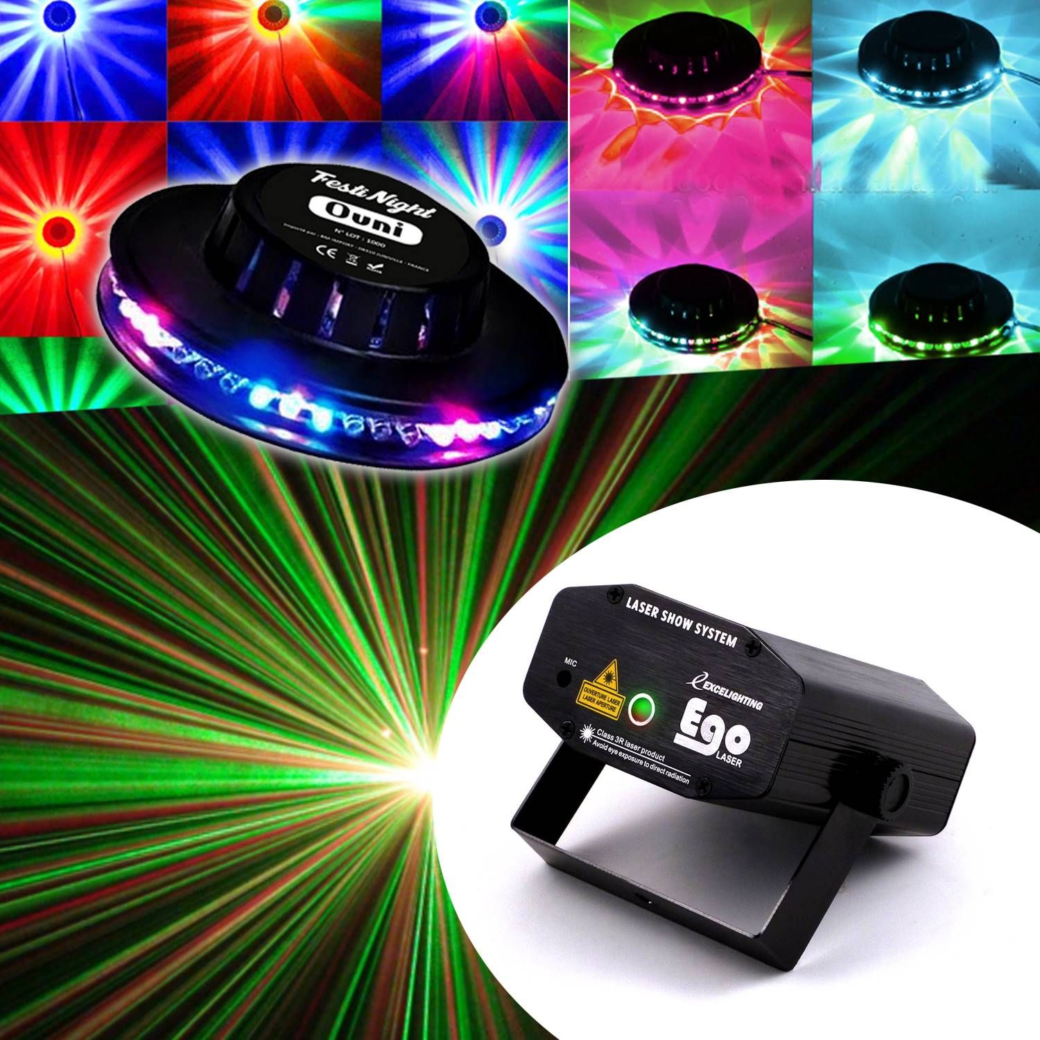 Lytor Fiesta Effect LED Light Show OVNI + Laser EGO RGB