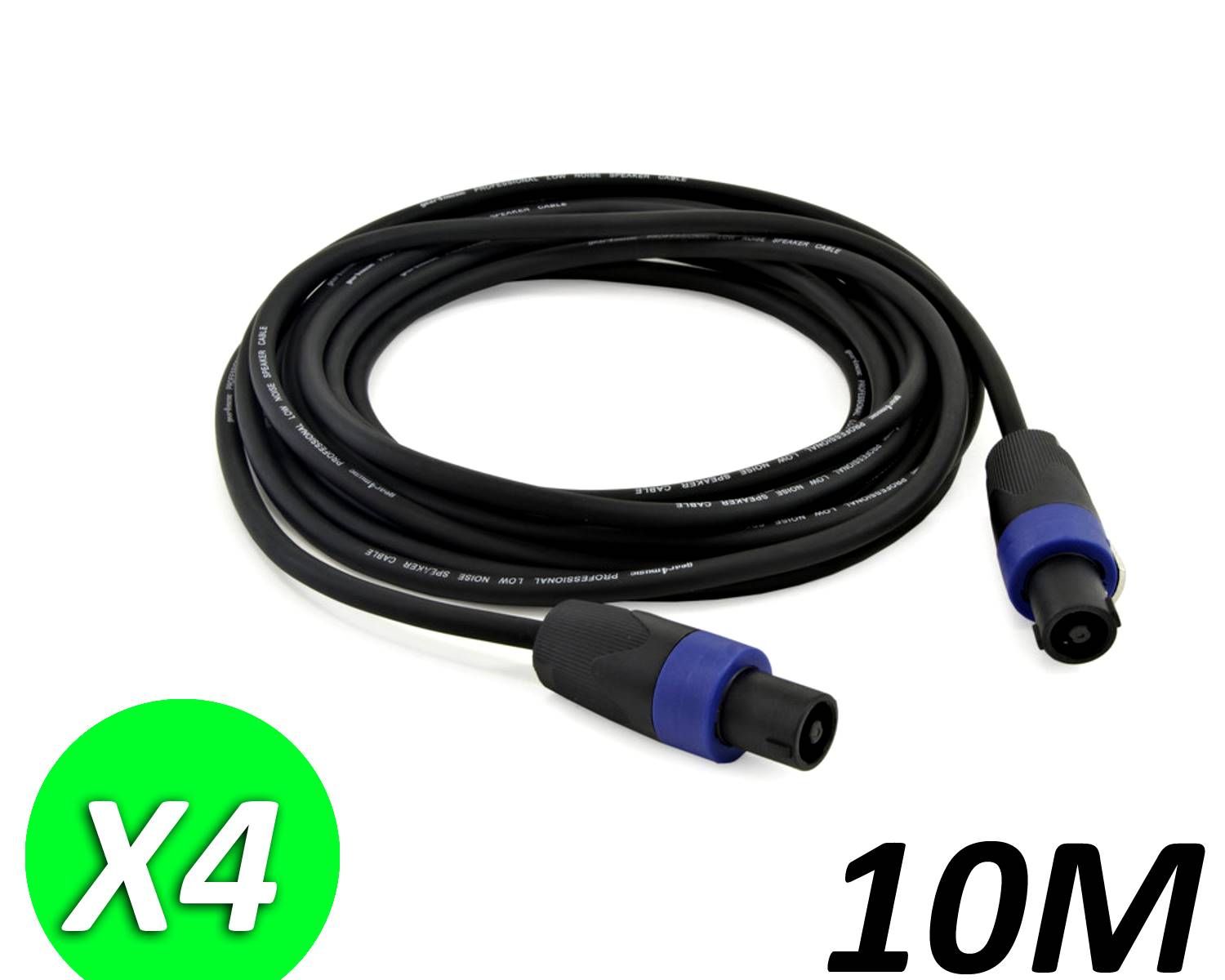 Soundlab 4x Speakon Male-Male Cable, 10m
