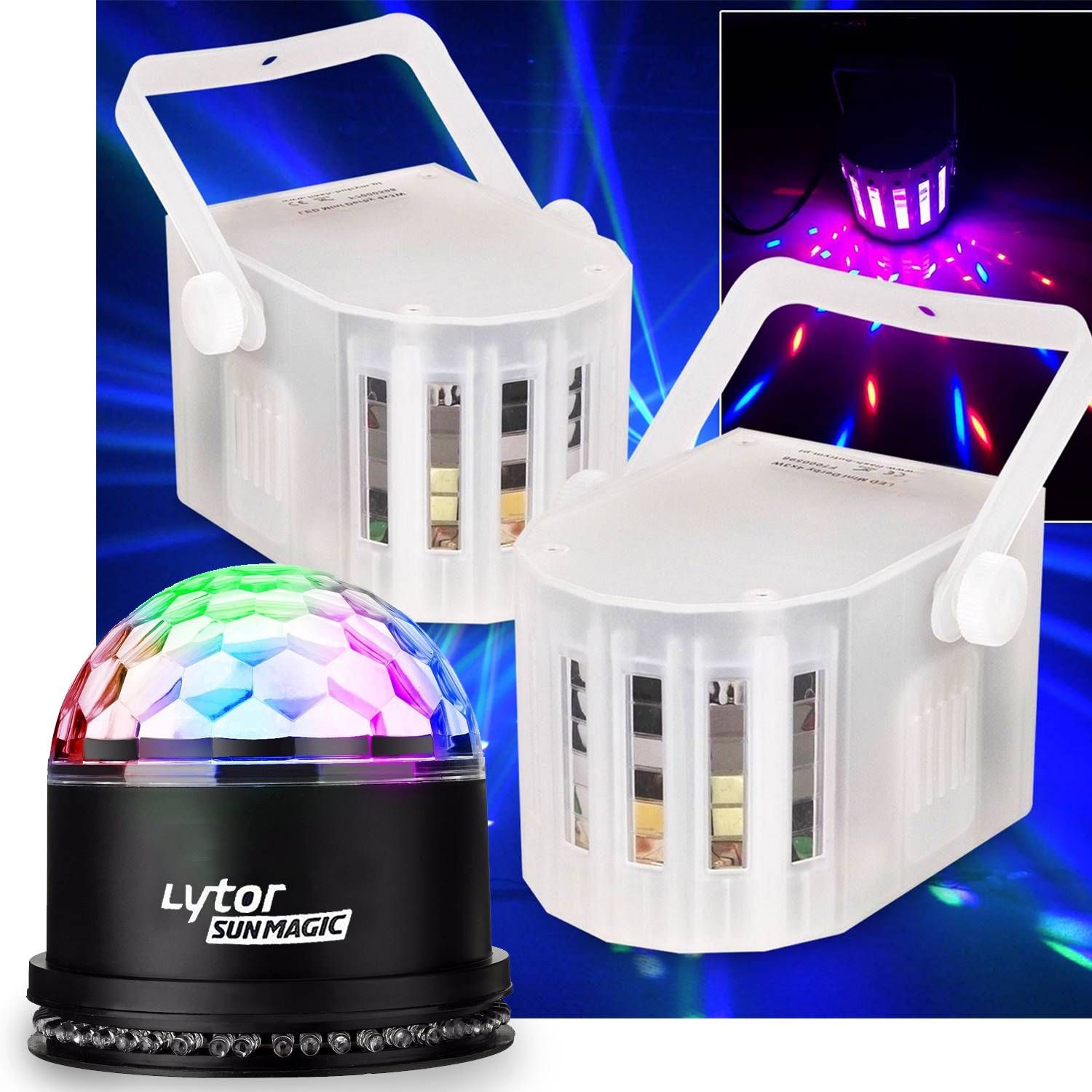 Lytor Derby Color LED Light Kit (2-Pack) with Sunmagic Ball