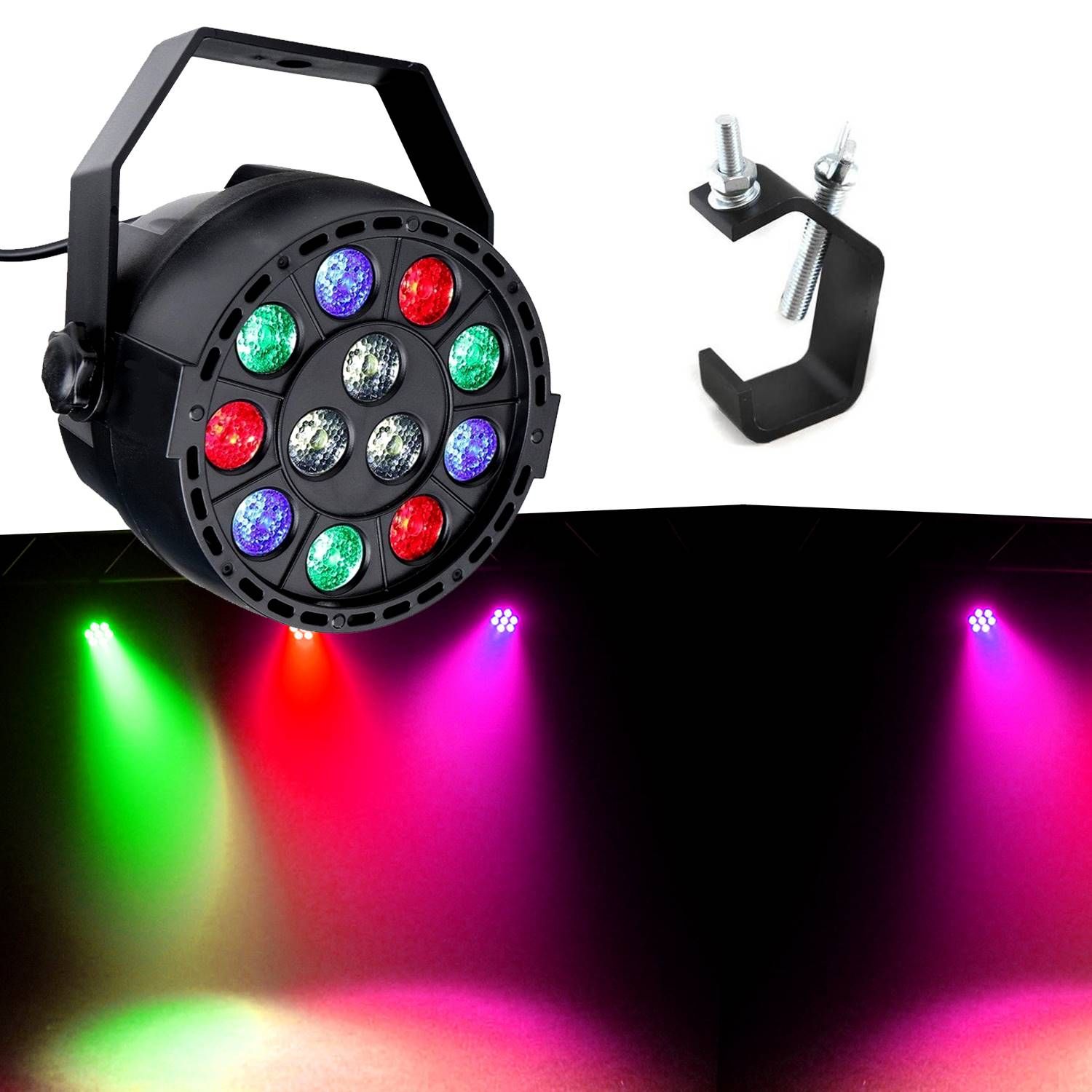 Ibiza Light PROJECTEUR LED RGBW MINI IBIZA + Fixation Hook