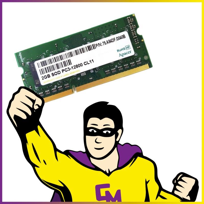 Apacer 75.A84DF.G040B SODIMM DDR3 2GB PC3-12800 RAM (Laptop)
