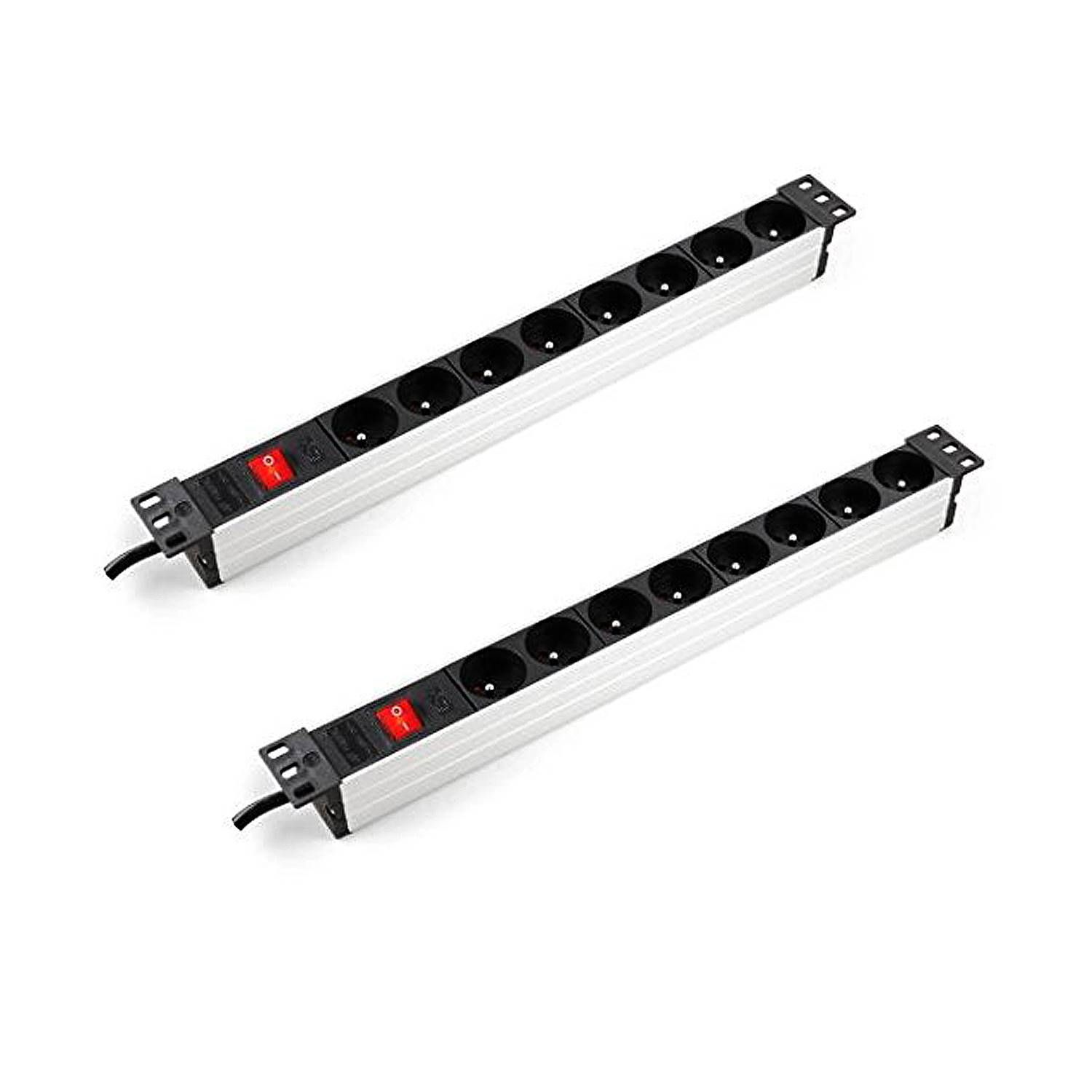Ibiza Light Professional 8-Outlet Power Strip with Child Safety