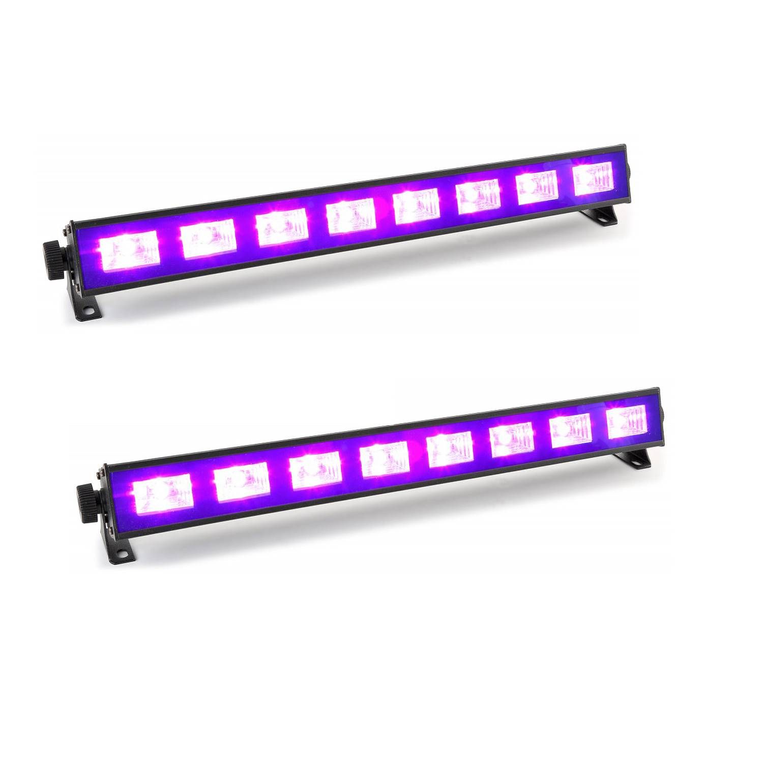 Ibiza Light UV LED Bars Pack (2x 9x1W)