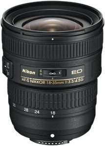 Nikon AF-S NIKKOR 18-35mm f/3.5-4.5G ED Lens, Black