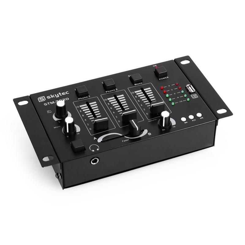 Skytec STM-3020 2/3 Channel USB DJ Mixer