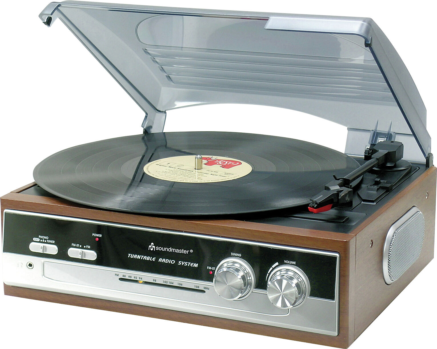 Soundmaster PL 186 Aluminium and Transparent Radio