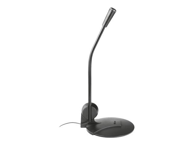 Trust Primo Microphone Stand, 3.5mm Jack, Adjustable, 1.8m Cable for PC - Black