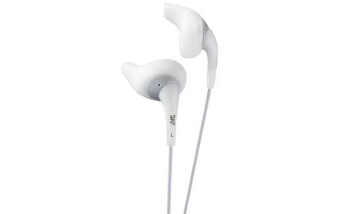 JVC HA-EN10-WH - White Sport Earbuds with Sweat-Resistant Gummy Design