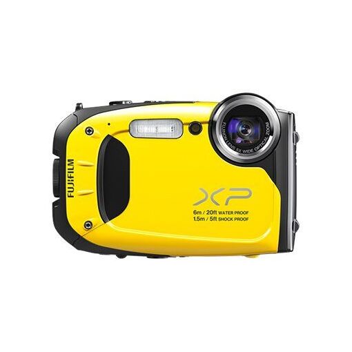 Cámara compacta Fujifilm - 16,4 MP - Zoom óptico 5x - Fujinon - Resistente al agua hasta 6 metros - Amarilla