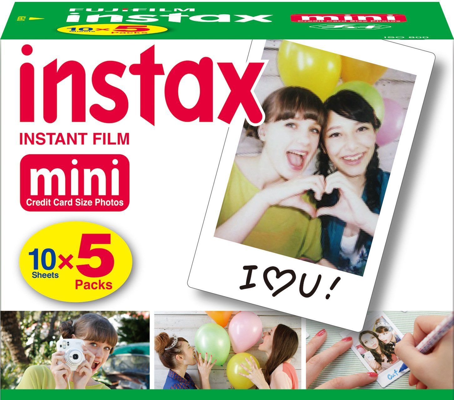 Papel de fotos instantáneas Fujifilm Instax Mini - paquete de 5 x 10