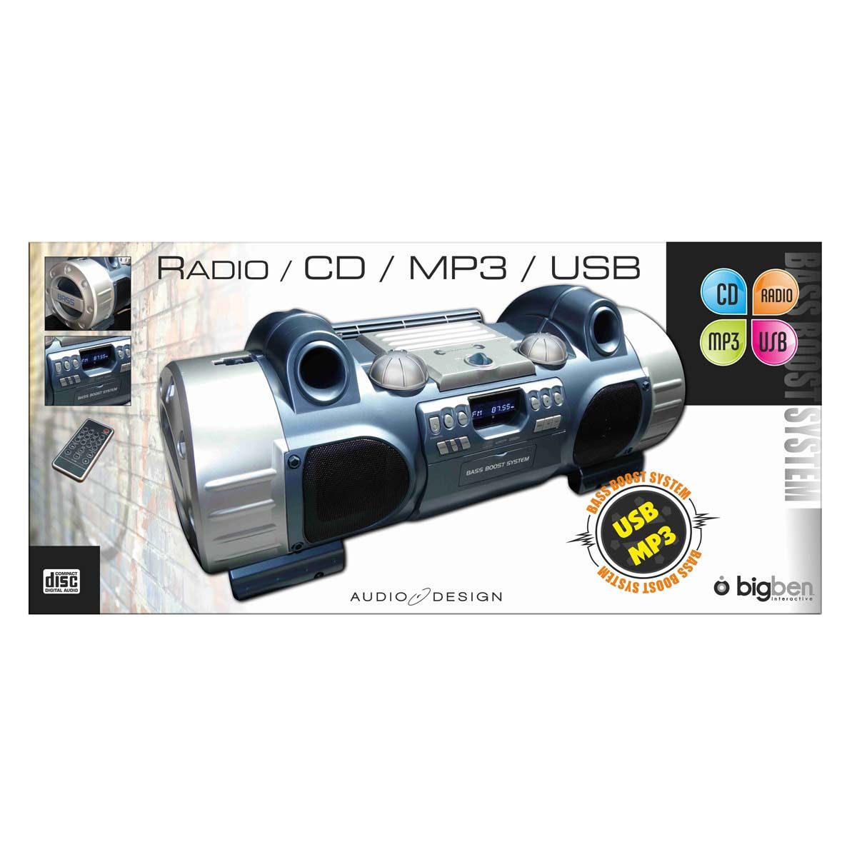 Bigben CD50SN - Portable CD MP3 Player with USB and Radio
