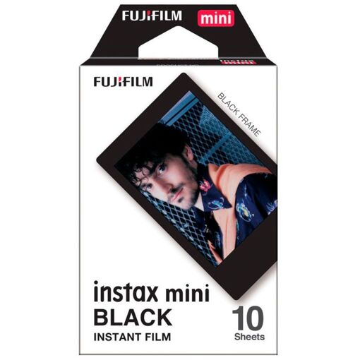 Papier photo instantané Fujifilm Instax Mini Cadre noir - Paquet de 10