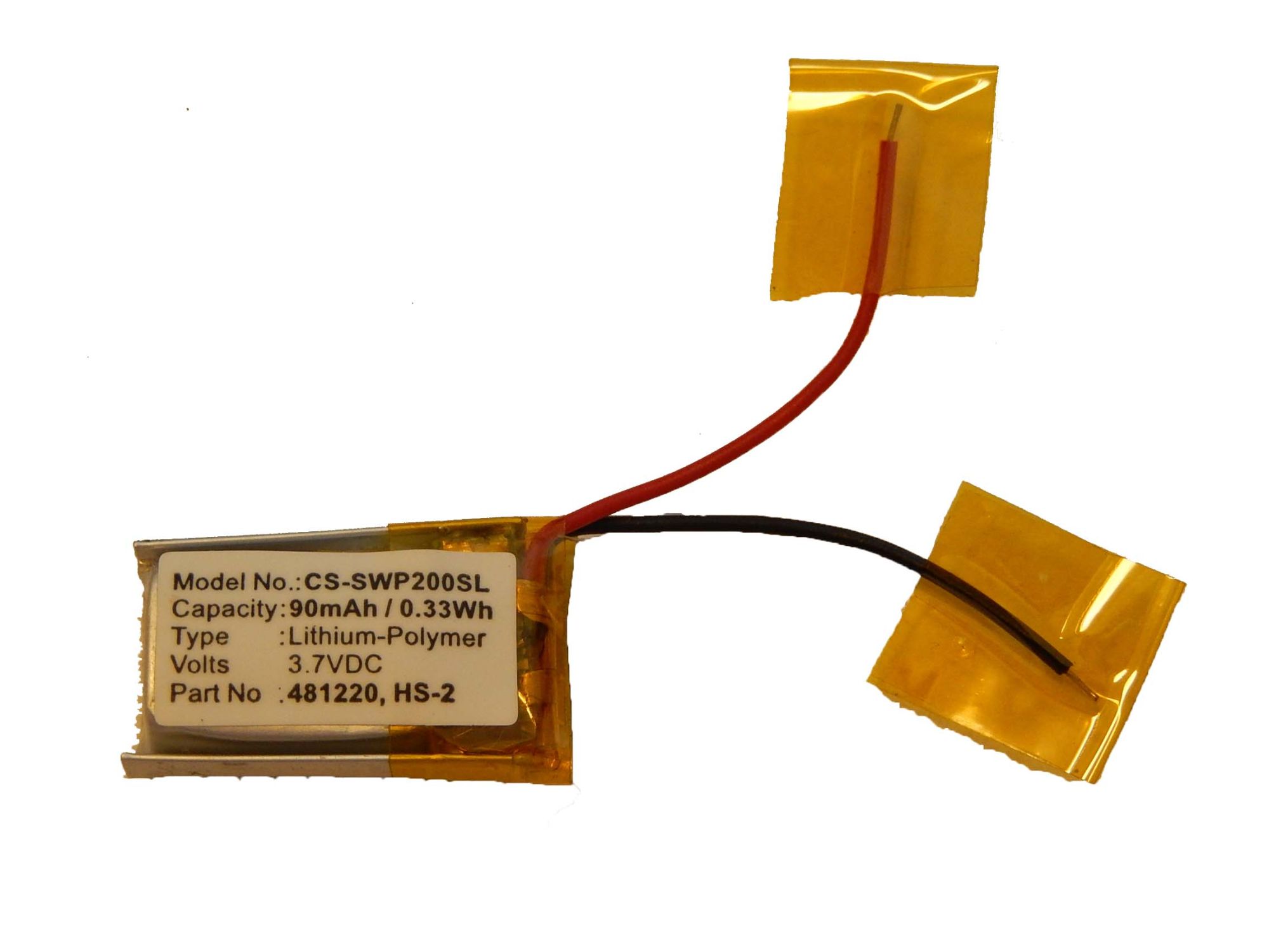 vhbw Samsung Wireless Headphone Battery (90mAh, 3.7V, Li-Polymer)