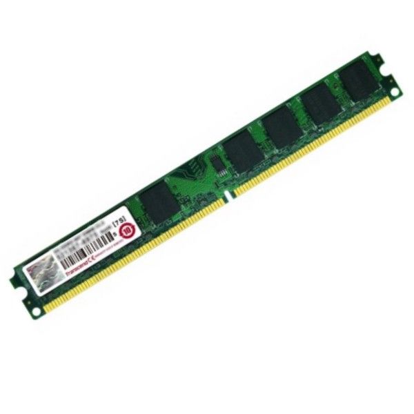 Transcend DDR2 RAM Barrette 1GB PC2-6400U 800MHz Low Profile (JM800QLU-1G)