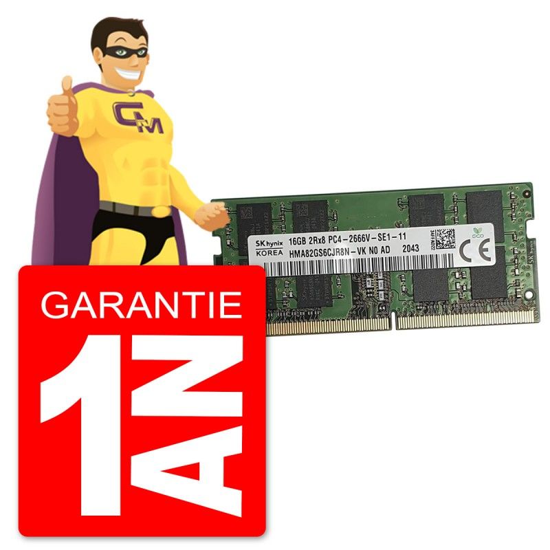 Hynix 16GB DDR4 SODIMM RAM (PC4-21300S, 2400MHz, CL17)