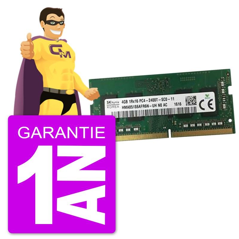 Memoria RAM SODIMM de 4GB Hynix (PC4-19200S, 2400MHz, CL17)